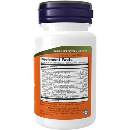 Now Optimal Digestive System Full Spectrum Enzymes 90 Veg Capsules