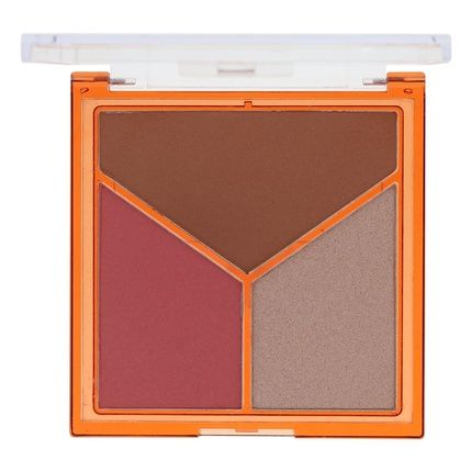 Sunkissed Chestnut Glow Face Trio Palette Bronzer Blusher Highlighter