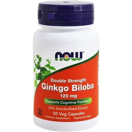 Now Foods Double Strength Ginkgo Biloba 120Mg 50 Capsules