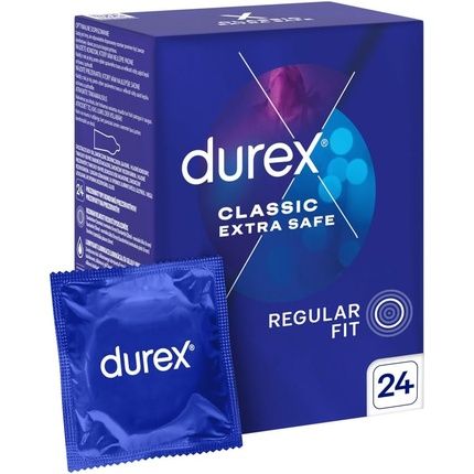 Durex Classic Extra Safe Thicker Condoms With Lubricant