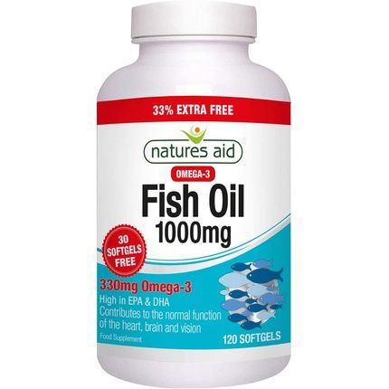 Nature'S Aid Fish Oil 1000Mg Omega-3 120 Capsules