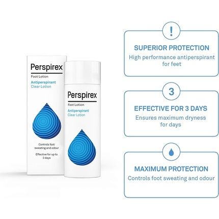 Perspirex Hand And Foot Deodorant Antiperspirant Deodorant Lotion For Sweaty Feet And Sweaty Hands With Up To 3 Days Of Protection And Freshness 100Ml