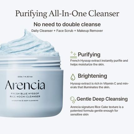 Arencia Hyssop Brightening Deep-Cleansing Face Scrub & Exfoliator For All Skin Types