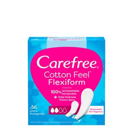 Carefree Flexiform Protector Cotton Unscented 56 Units