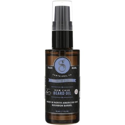 Suavecito Premium Blends Beard Oil Leave-In Conditioner For Softening Hair Hydrating Skin Eliminating Dandruff Healthy Growth Rum Cask Fragrance 1 Fl Oz