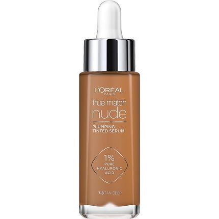 L'Oreal Paris True Match Tinted Serum Foundation With 1% Hyaluronic Acid 30Ml Shade 7-8 Tan-Deep