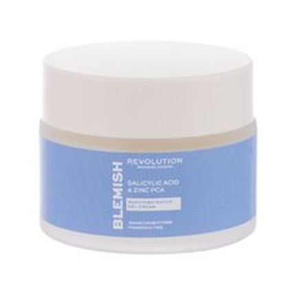 Revolution Skincare London Salicylic Acid & Zinc Pca Gel Cream Hydrating Lightweight Formula Blemish Fighting 50Ml