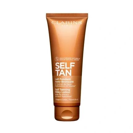 Clarins Self Tan Lait Fondant Autobronzant 125Ml Self Melting Tanning Milk For Face And Body - Image 3