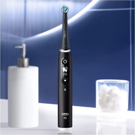 Oral-B Io Series 6 Electric Toothbrush With 3 Brush Heads 5 Cleaning Modes Magnet Technology Display Designed By Braun Black Lava Pink Sand