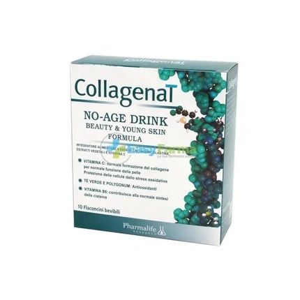 Pharmalife Collagenat No-Age Drink Antioxidant Supplement 10 Vials