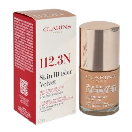 Clarins Skin Illusion Velvet Foundation 1123N Sandalwood 30Ml Natural Matifying & Hydrating Foundation