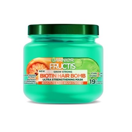 Garnier Fructis Grow Strong Biotin Hair Bomb Strengthening Hair Mask 320Ml