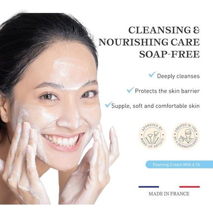 Embryolisse Foaming Cream Milk For Skin Cleansing And Nourishing - Sweet Almond - Image 3