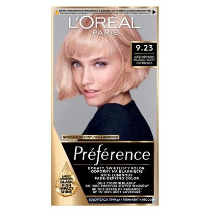 L'Oreal Preference Hair Color 9.23 Very Light Blonde