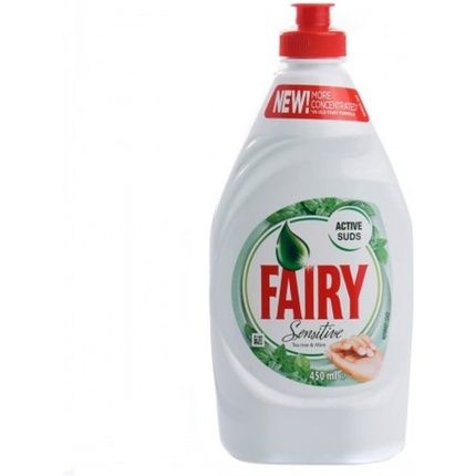 Fairy 450 Ml Washing Up Liquid Sensitive Tea Tree And Mint, 0.4889 Kg, Hofai064A