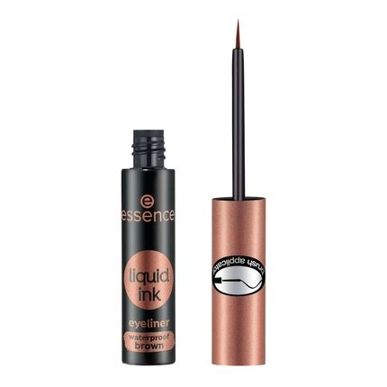Essence Cosmetics Liquid Ink Eyeliner Waterproof 02Brown 3Ml - Image 3