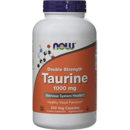 Now Foods Taurine Double Strength 1000Mg - 250 Vegetarian Capsules