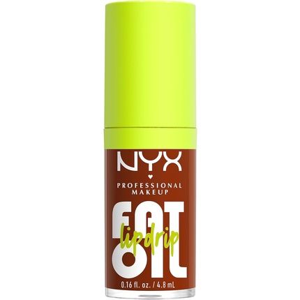 Nyx Professional Makeup Lip Gloss High Shine Non-Sticky Finish 12 Hours Hydrating Fat Applicator With Squalane Raspberry And Cloudberry Oils Fat Oil Lip Drip Shade Scrollin