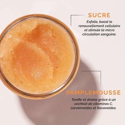 Blancreme Body Scrub With Grapefruit Peel And Essential Grapefruit Oil 175Ml - Made In France 99% Natural Ingredients - Cleansing And Firming