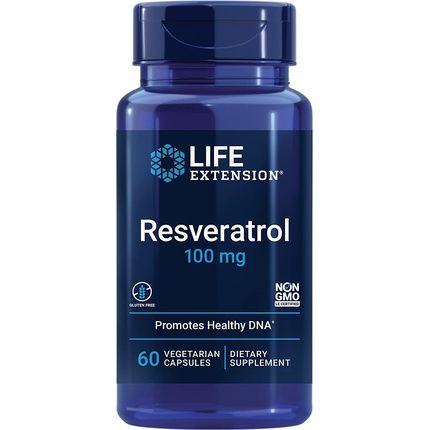 Life Extension Resveratrol 100Mg Transresveratrol Supplements With Quercetin For Heart Health 60 Capsules