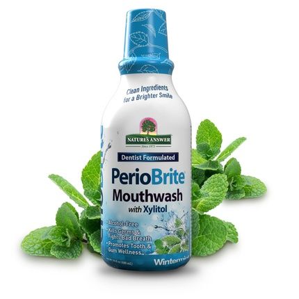 Nature'S Answer Periobrite Alcohol-Free Mouthwash Wintermint 16 Fl Oz
