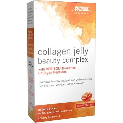 Now Foods Collagen Jelly Beauty Complex Sweet Orange 10 Jelly Sticks