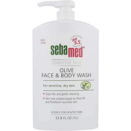 Sebamed Olive Face And Body Wash Pump Pot 1000Ml