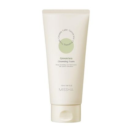 Missha Creamy Latte Cleansing Foam Green Tea