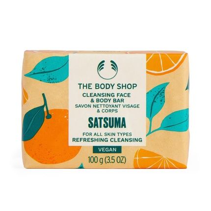 The Body Shop Satsuma Cleansing Face & Body Bar 3.5Oz
