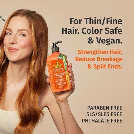 Hempz Biotin Conditioner Sweet Pineapple & Honey Melon For Thin/Fine Hair - Image 3