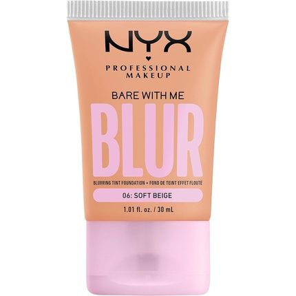 Nyx Professional Makeup Blurring Tint Foundation Medium Coverage Matte Finish With Niacinamide Matcha And Glycerin 30Ml Shade Soft Beige 06