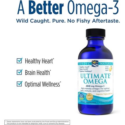 Nordic Naturals Ultimate Omega Lemon Flavor 4 Fl Oz (119Ml)
