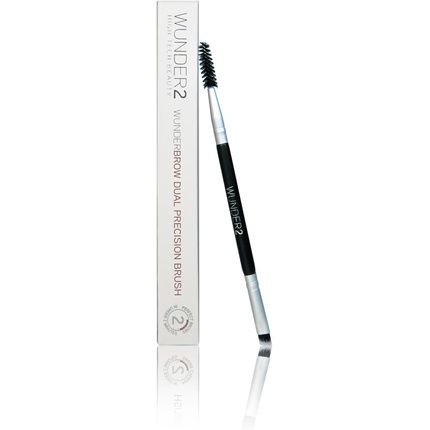 Wunderbrow Makeup Brow Brush Professional Angled Tip Eyebrow Brush And Spoolie Brush For Eyebrow Gel Brow Tint