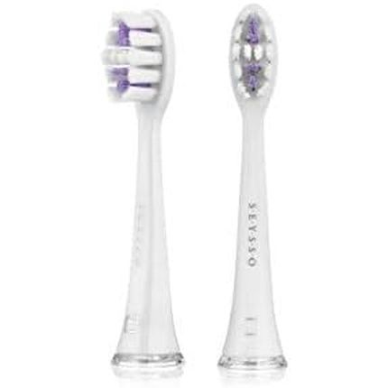 Seysso Carbon Series Basic White Daily Replacement Brush Heads 2 Pcs.