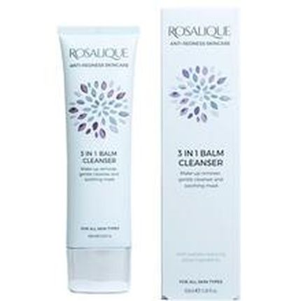 Rosalique 3 In 1 Balm Cleanser For Sensitive Redness-Prone Skin Gentle Makeup Remover Luxurious Cleanser & Soothing Mask