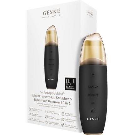 Geske Smartappguided Microcurrent Skin Scrubber & Blackhead Remover 9 In 1 Skincare Tools Face Cleaning Anti Aging And Cleansing Professional Face Lift Blackhead Remover Gray