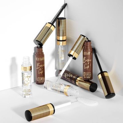 Eveline Cosmetics Brow&Go! Strong Brow Gel For Fixing And Nurturing Eyebrows 6Ml Transparent