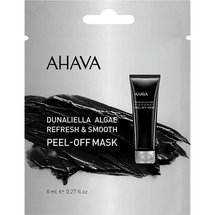 Ahava Dunaliella Algae Peel Off Mask - Helps Against Blackheads And Clogged Pores - Reduces Fatigue And Dullness Of The Skin - Single Use - Vegan - Alcohol And Paraben Free - 8Ml
