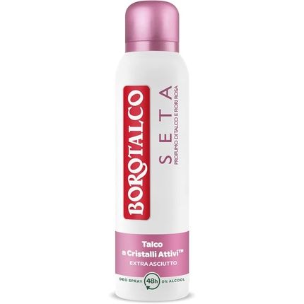 Borotalco Seta Spray Deodorant Talk And Pink Flowers Scent 150Ml - Pack Of 12