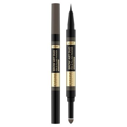 Eveline Cosmetics Brow Art Duo Pencil And Powder For Eyebrows 2-In-1 Light P1