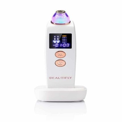 Beautifly B-Derma Pro White Microdermabrasion Device With Blue Light Therapy Timer And Battery