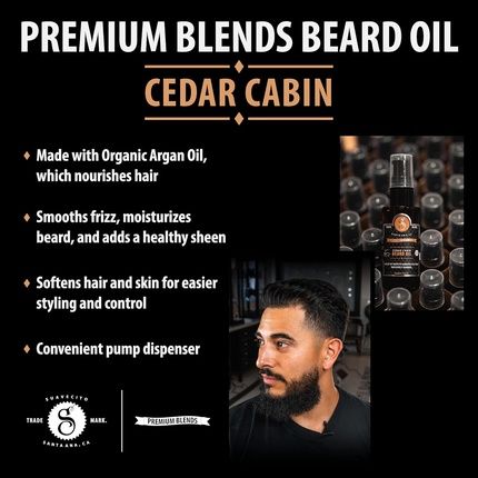 Suavecito Premium Blends Beard Oil Leave-In Conditioner For Softening Hair Hydrating Skin Eliminating Dandruff Healthy Growth Cedar Cabin Fragrance 1 Fl Oz - Image 3