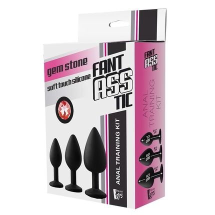 Dream Toys Fantasstic Anal Training Kit Red Stone 3 Pieces