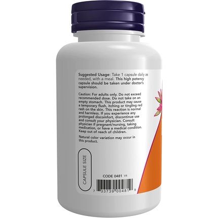 Now Supplements Niacin Vitamin B-3 500Mg Essential B-Group Vitamin 100 Capsules - Image 3