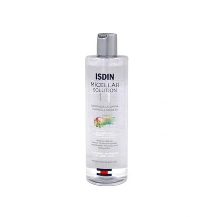 Isdin Micellar Solution 400Ml 4 In 1 Removes Makeup Cleanses Tones And Hydrates - Image 3