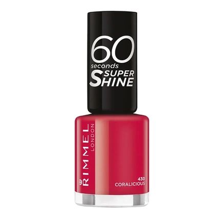 Rimmel London 60 Seconds Super Shine Nail Lacquer 430 Coralicious 8 Ml