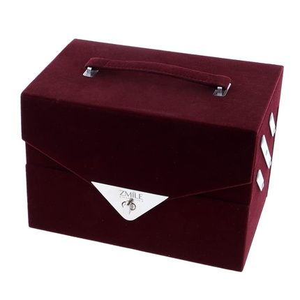 Zmile Cosmetics Beauty Case Velvety Vegan Makeup Case In Dark Berry