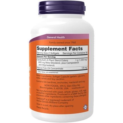 Now Foods Beta-Sitosterol Plant Sterols 180 Softgels