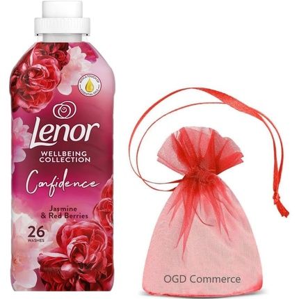 Lenor Fabric Conditioner Wellbeing Collection 26 Washes 858Ml Jasmine & Red Berries