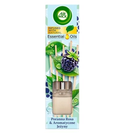 Air Wick Essential Oils Fragrant Reed Diffuser Morning Rose And Aromatic Blackberries 40Ml